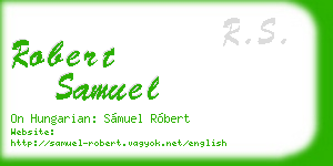 robert samuel business card